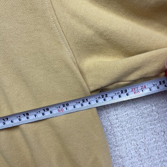 VTG Y2K Quicksilver Sweatshirt Mens L Pastel Yellow Surfer Skater Baggy Beach - Picture 7 of 14